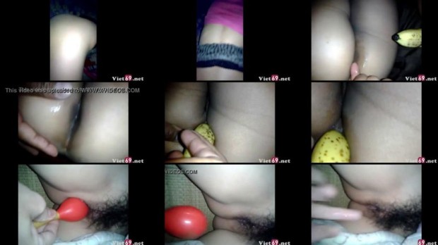 Chơi xong thủ dâm cho em máy bay bằng chuối